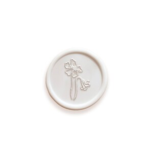 Minimal Wax Seal, Elegant Floral Self-Adhesive Wax Seal, Floral Wax Seal, Flower Wax Seal, Wedding Invitation Wax Seal, Stationery Seal
