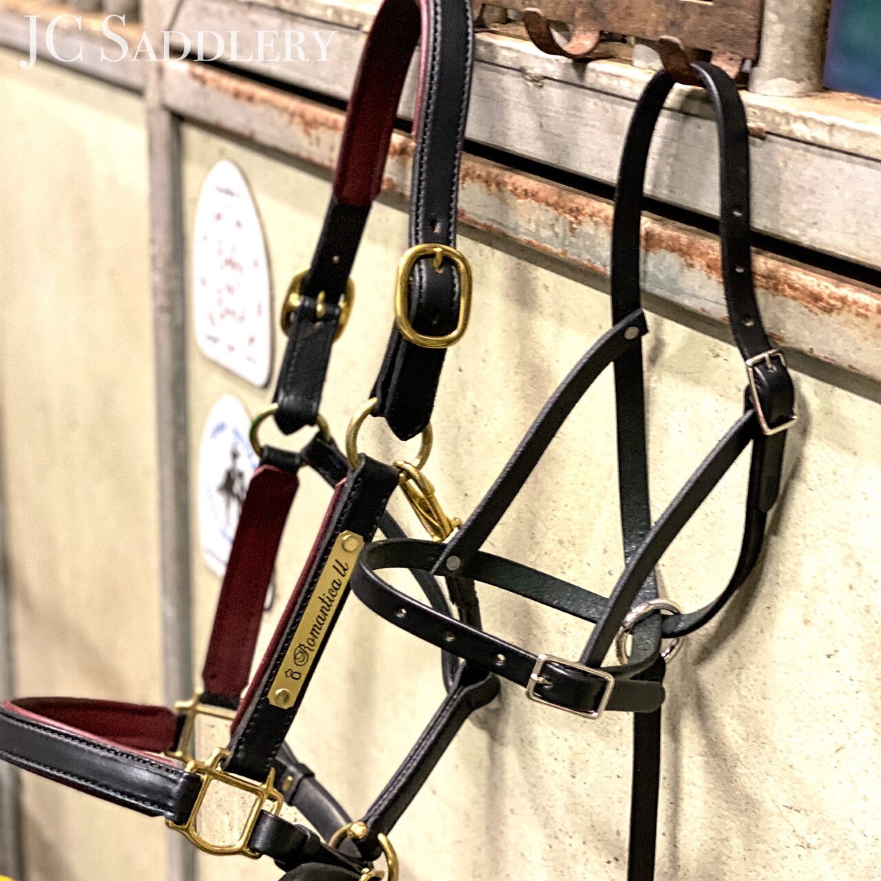 Soft Padded Leather Horse Halter With Custom Engraved Etsy