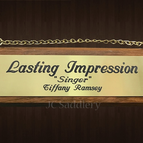 Horse Stall Name Plate Wood Front Etsy