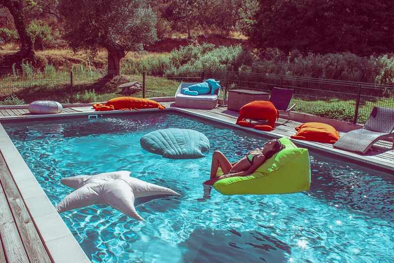 Bean Bag Chair, Pool Bean Bag, Floor Pillows, Outdoor Cushion, Etsy UK