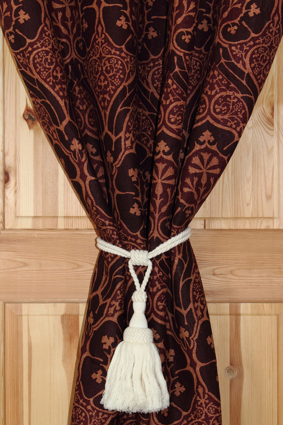 Rideaux Style William Morris Hathaway Bleu Cousus Main Rideaux Sur