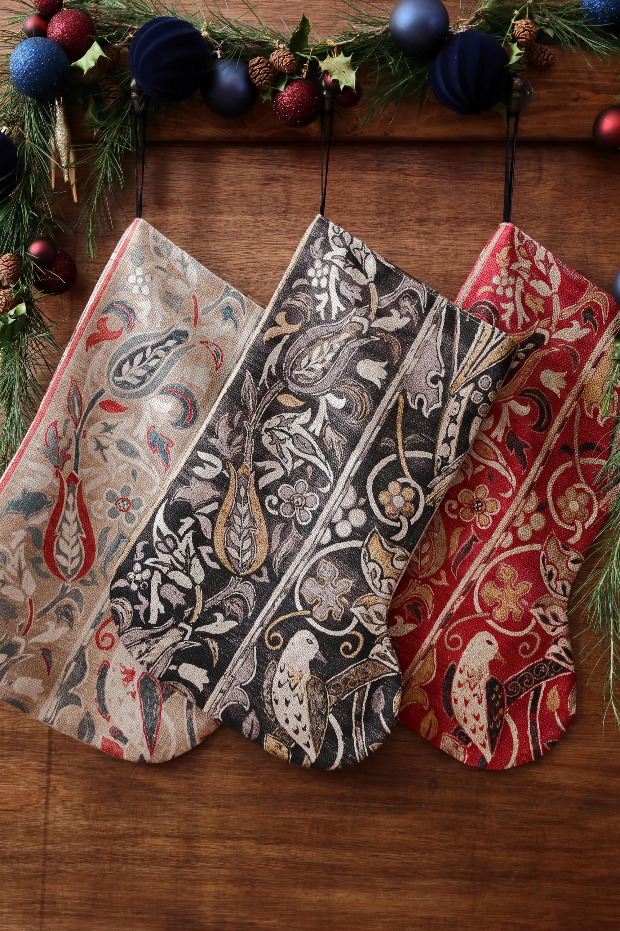ウィリアム・モリスのクリスマスストッキング、ブラーズウッド - Etsy 日本