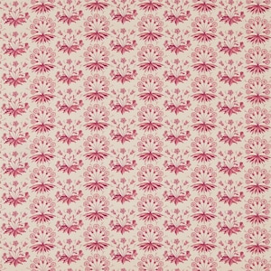 Morris & Co Primrose and Columbine Door Curtain Claret