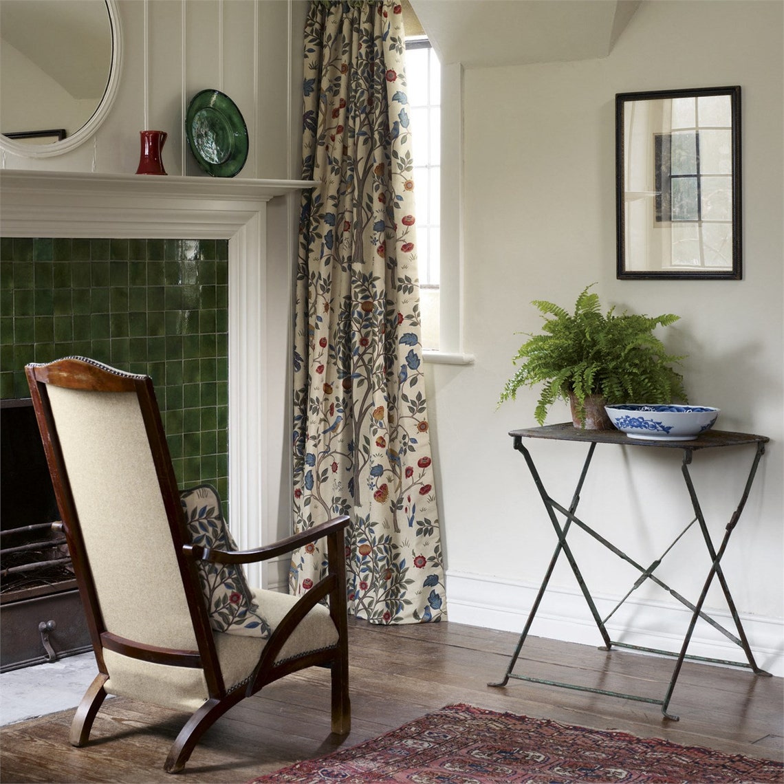 Morris & Co Kelmscott Tree Cotton Curtains Wine and Woad Etsy India