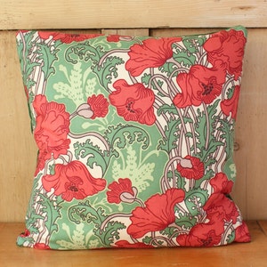 Liberty Of London Clementina Art Nouveau Cushion Cover Green
