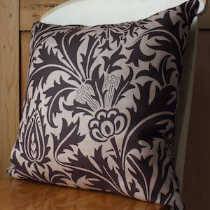 William Morris Cushion Cover Thistle Linen