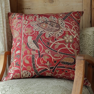 Housse de coussin William Morris, très grand coussin de sol Bullerswood