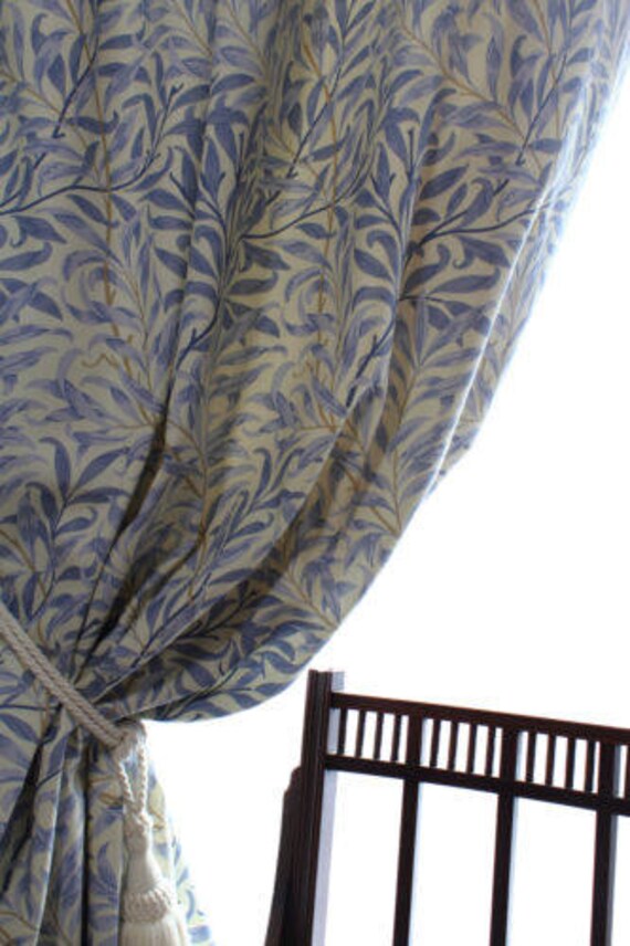 William Morris Curtains Willow Bough Major China Blue 90 Etsy