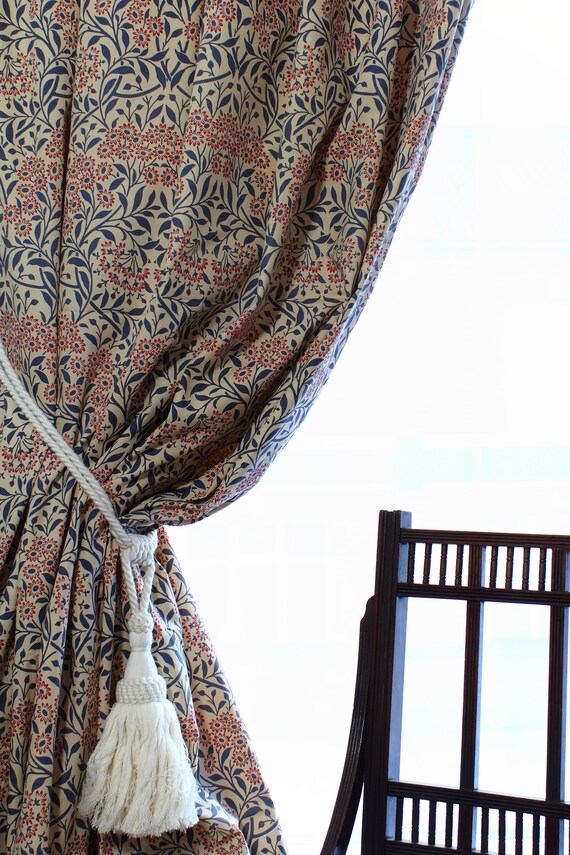 William Morris Curtains Michaelmas Daisy 90 Drop Made To Etsy