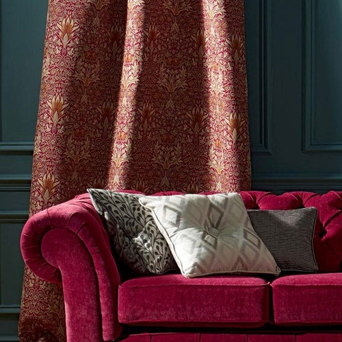 William Morris Snakeshead Linen Arts and Crafts Curtains Etsy UK