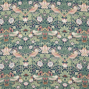 Morris & Co Strawberry Thief Door Curtain Summer