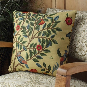 William Morris Cushion Cover Kelmscott Tree forest and Gold