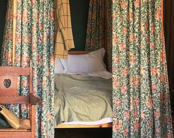 William Morris Honeysuckle Arts and Crafts Curtains