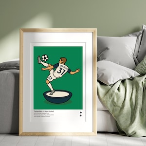 Tottenham Europa League Final Poster | Van de Ven Goal Line Clearance Print | Digital Download Football Wall Art | Printable Football Poster