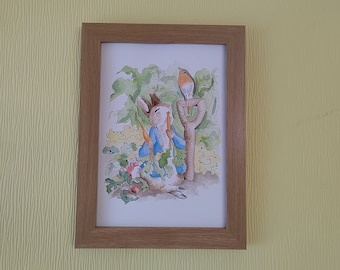 ピーターラビット 水彩画 オリジナル - Etsy 日本