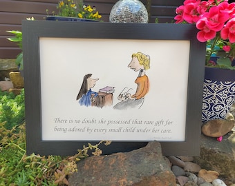 Individually Hand Painted Matilda Miss Honey Teacher Gift Roald Dahl Quentin Blake Personalised Custom