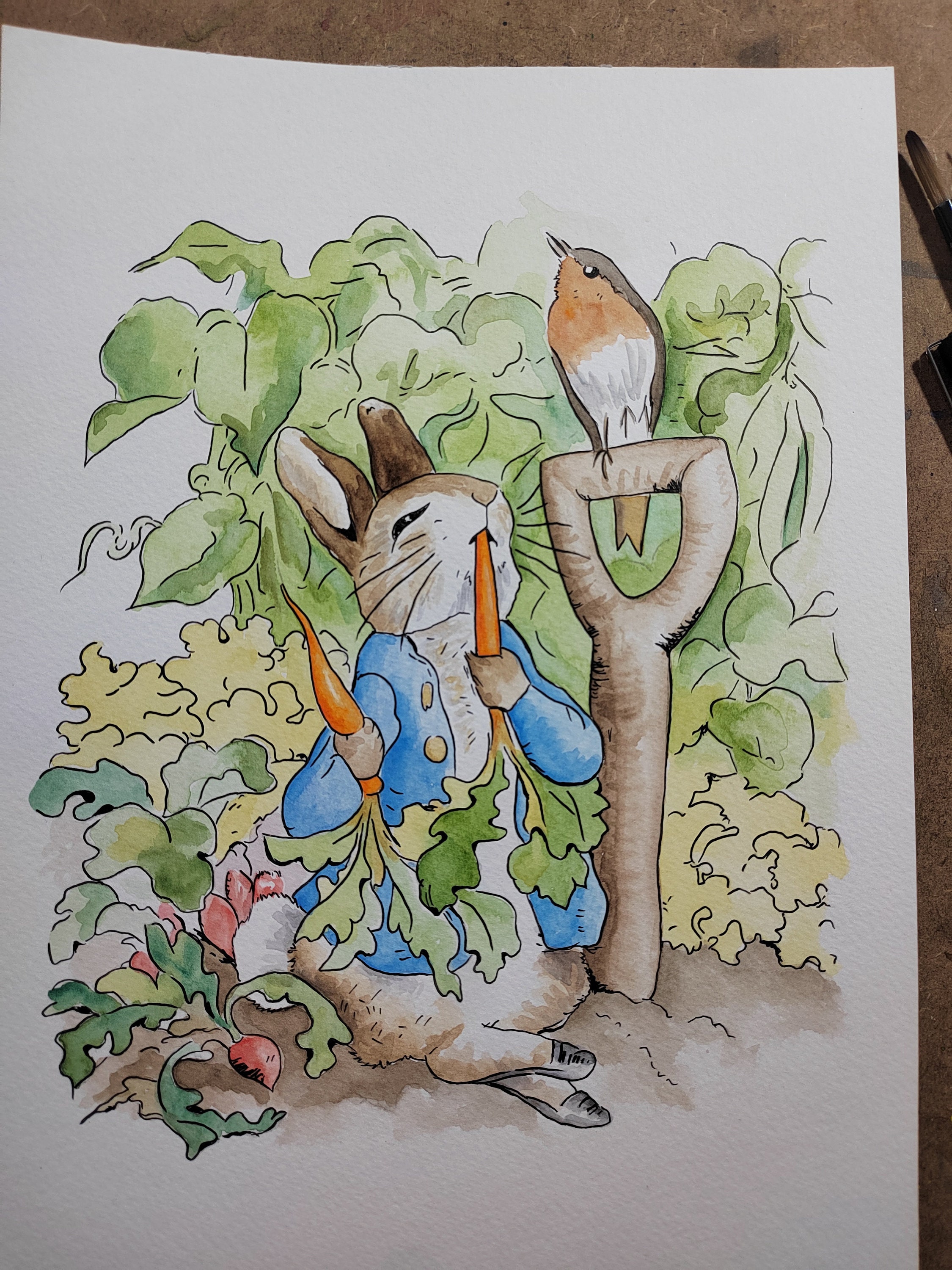 Peter Rabbit Watercolour Animation Hand Painted Peter Rabbit Watercolour Painting Beatrix Potter Children ...