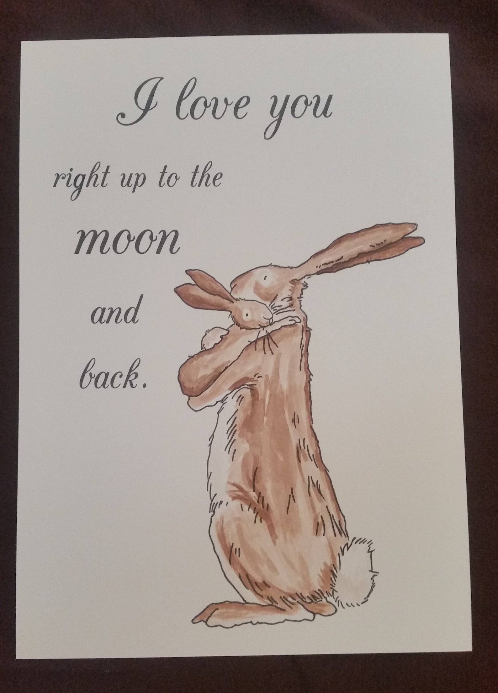 A4 Guess How Much I Love You Rabbit Cuddle Sam Mcbratney Anita Etsy Canada