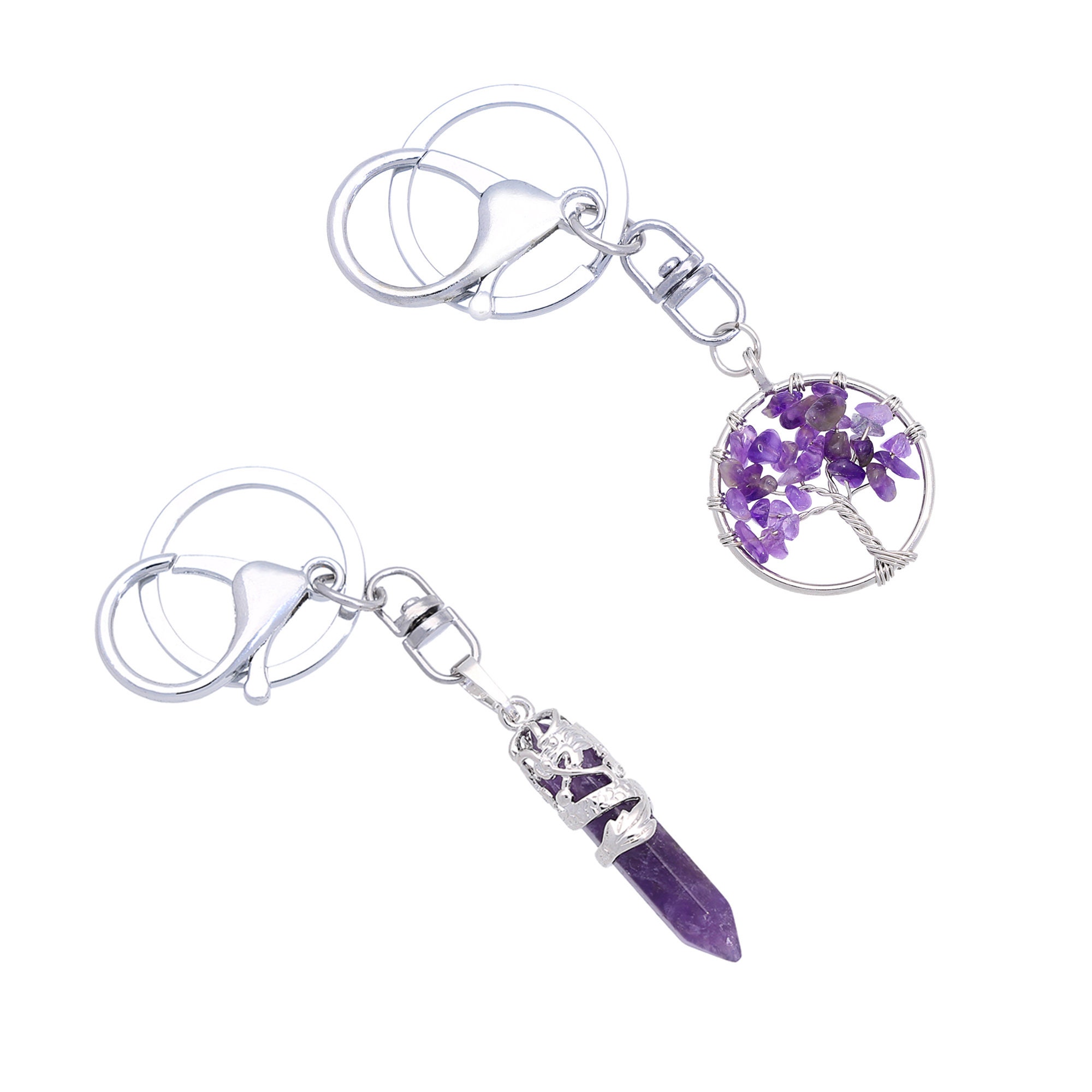 Crystal Keyring Collection – Point & Tree of Life Designs, Birthday ...