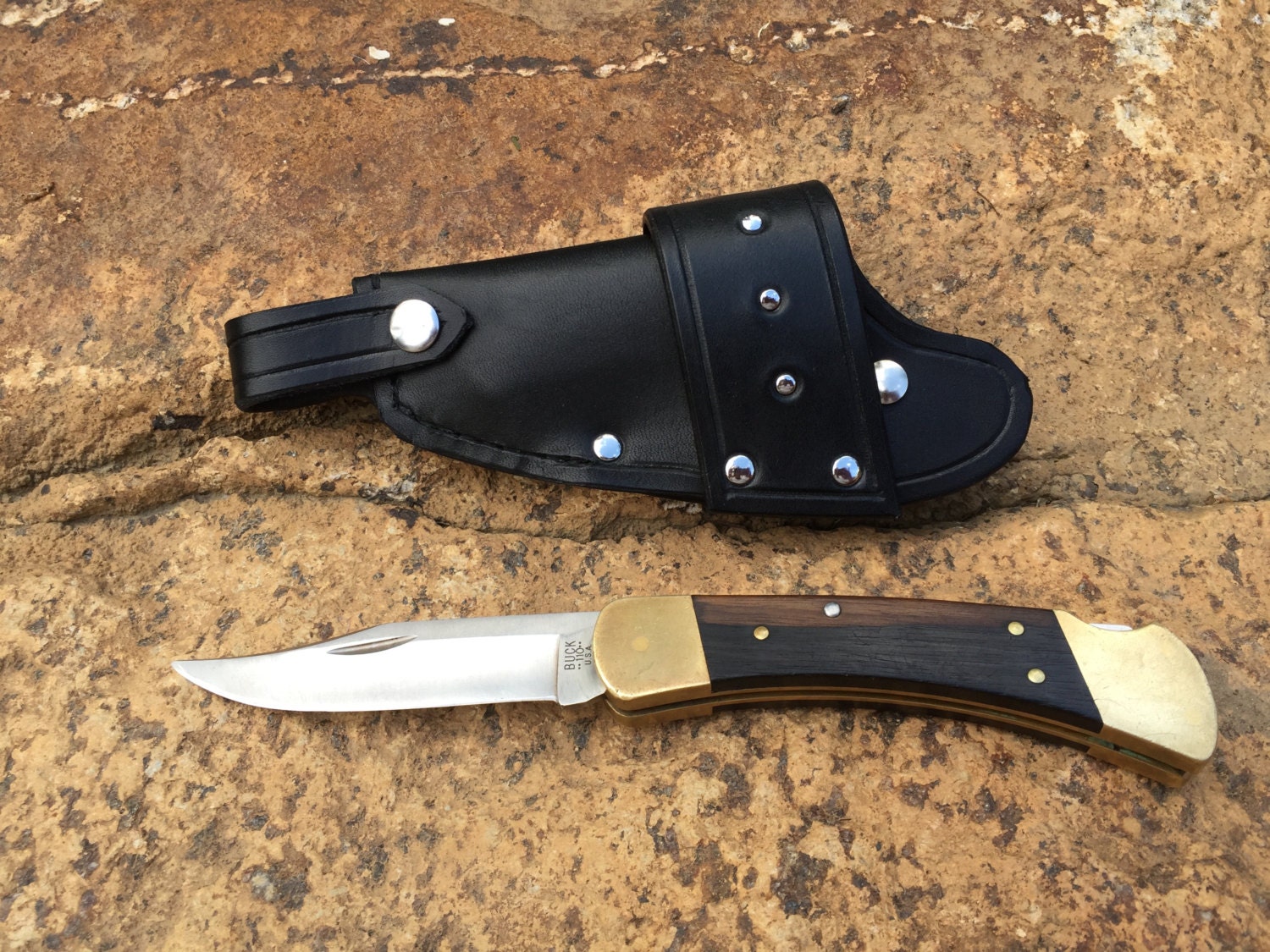 Buck 110 Quick Draw Knife Sheath Black with Nickel plated Etsy