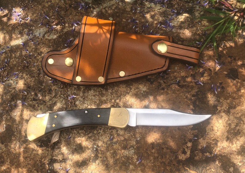 Buck 110 Quick Draw Knife Sheath Honey Brown Free Shipping Etsy