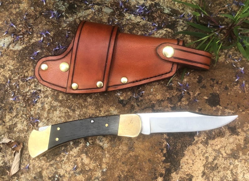 Buck 110 Quick Draw Knife Sheath Chestnut Color Free Etsy