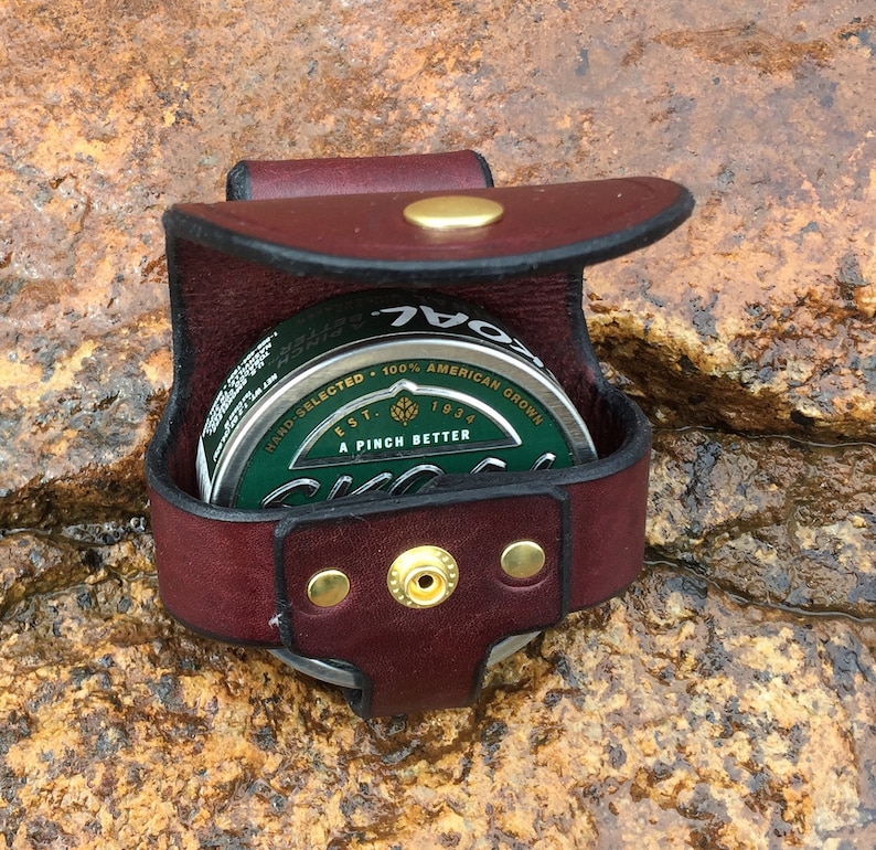 Snuffsmokelessdip Can Holder in Brown Free Shipping Etsy