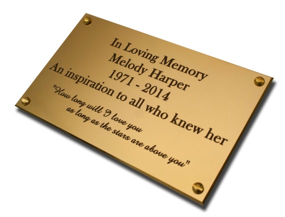 6/"x3/" curved end brass engraved plaque//name plate Deep Engraving in Solid Brass