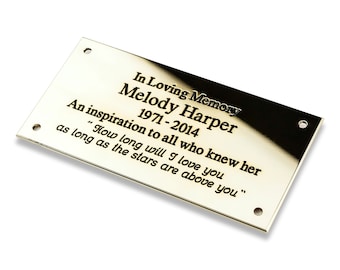4" x 2" solid brass engraved nameplate