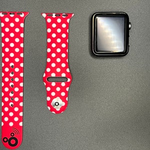 Minnie Apple Watch Band Silicone Sport Band image 1