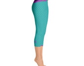 Ariel Leggings - Little Mermaid Wall Yoga Leggings