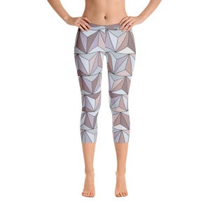 Epcot Spaceship Earth Capri Leggings / Disney World Park Yoga Leggings image 1