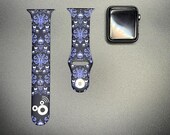 Haunted Mansion Black & Purple Apple Watch Band - Silicone Sport Band