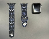 Haunted Mansion Black & Gray Apple Watch Band - Silicone Sport Band