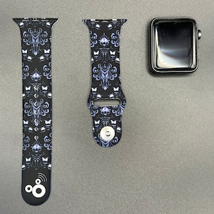 Haunted Mansion Black Out Apple Watch Band Silicone Sport Band image 1