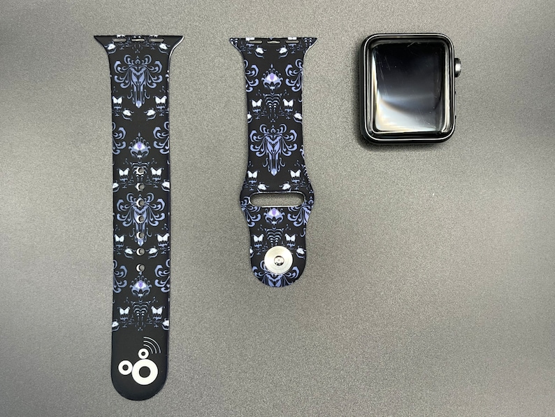 Haunted Mansion Black Out Apple Watch Band Silicone Sport Band image 1