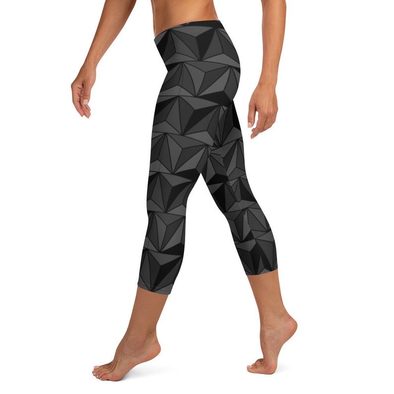 Epcot Spaceship Earth Blackout Capri Leggings / Disney World Park Yoga Leggings image 2