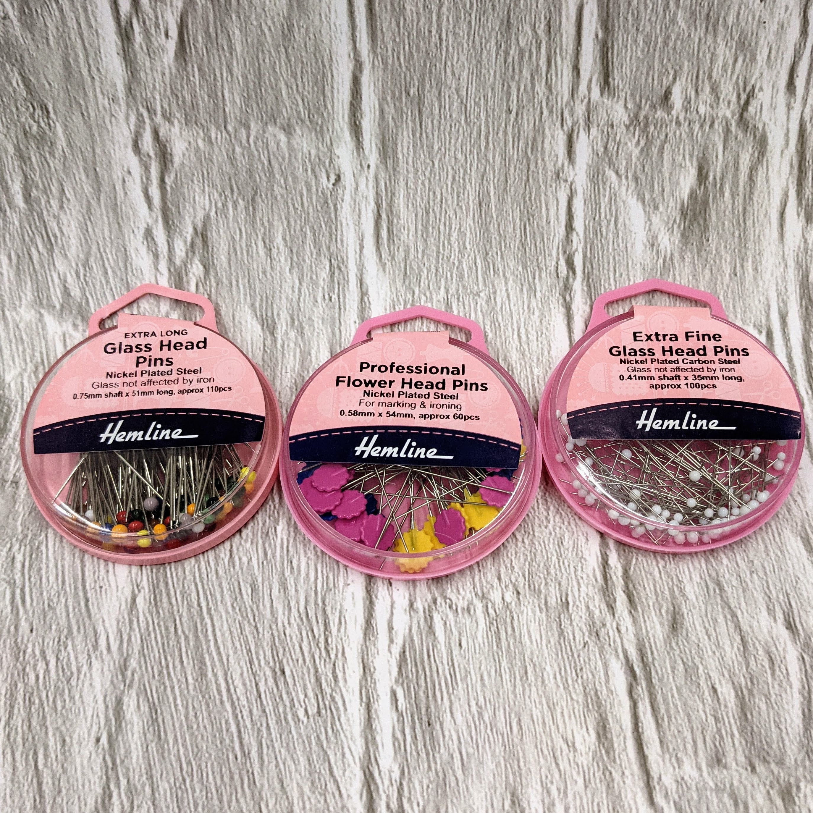 Dressmakers Pins - Sewing Pins - Fine, Flowerhead, Long