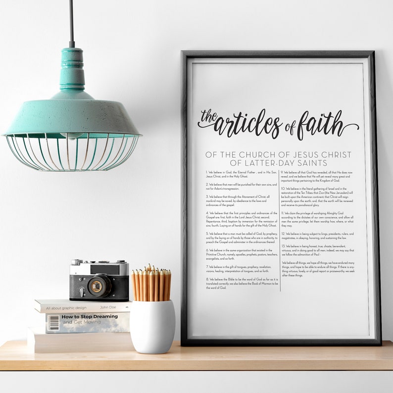 The Articles Of Faith LDS Printable Digital Download Modern | Etsy