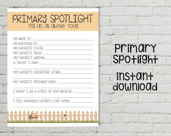 2020 LDS Primary Come Follow Me - Book Of Mormon - Primary Spotlight