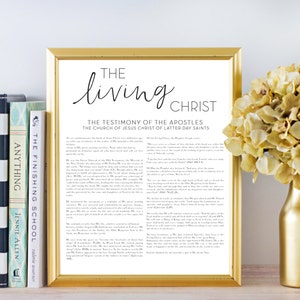 LDS The Living Christ Digital Print, Printable File, Digital Print file, Mormon, Living Christ, The Living Christ, Christ, Printable