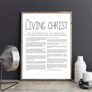 Modern Living Christ LDS Printable, Digital Download, Modern LDS Art
