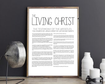 Modern Living Christ LDS Printable, Digital Download, Modern LDS Art