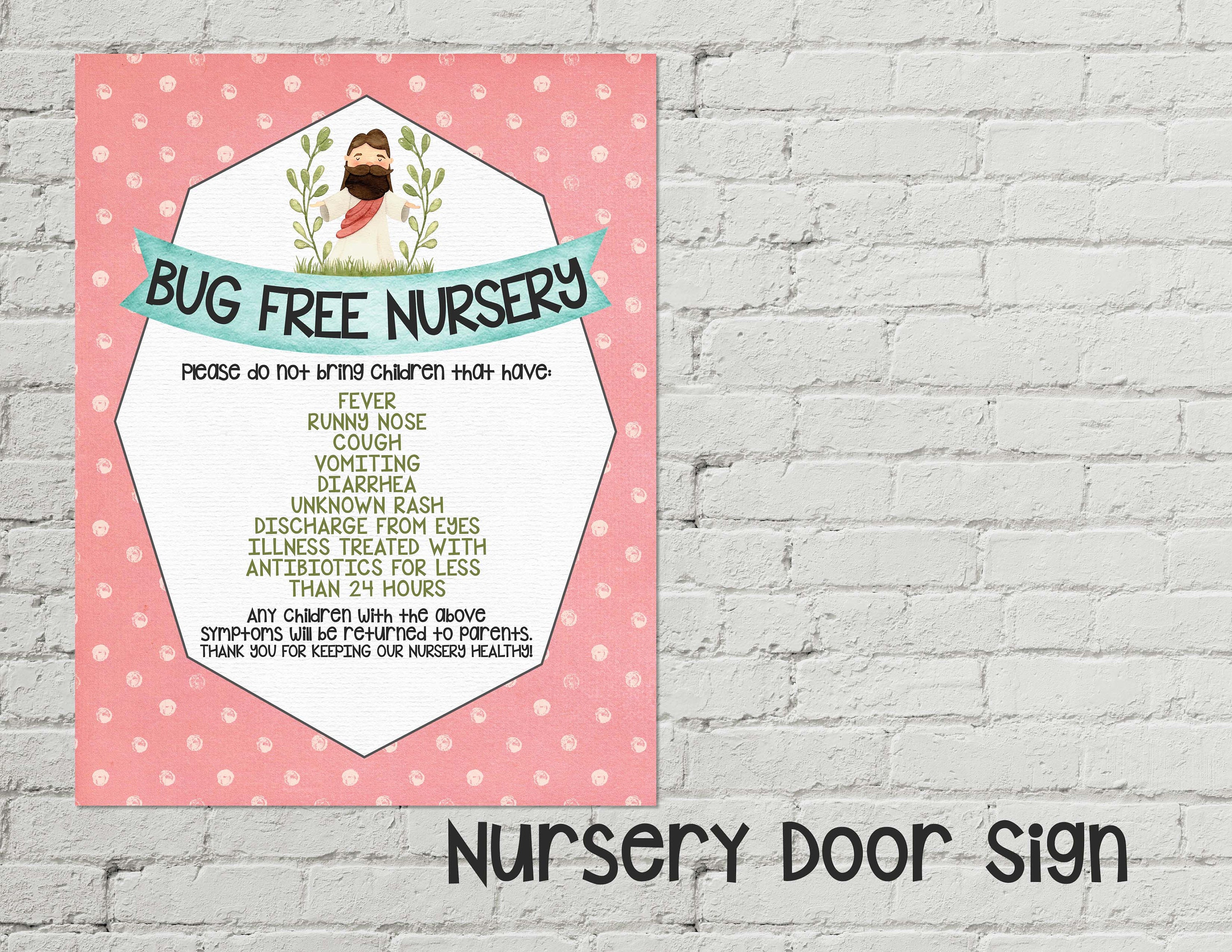 Lds Nursery Sign Sick