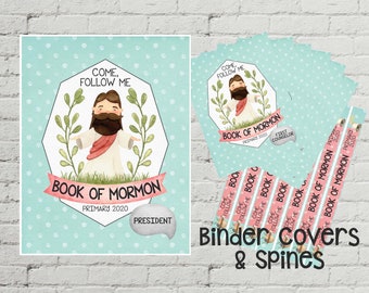 2020 LDS Primary Come Follow Me - Book Of Mormon - Binder Covers & Spines