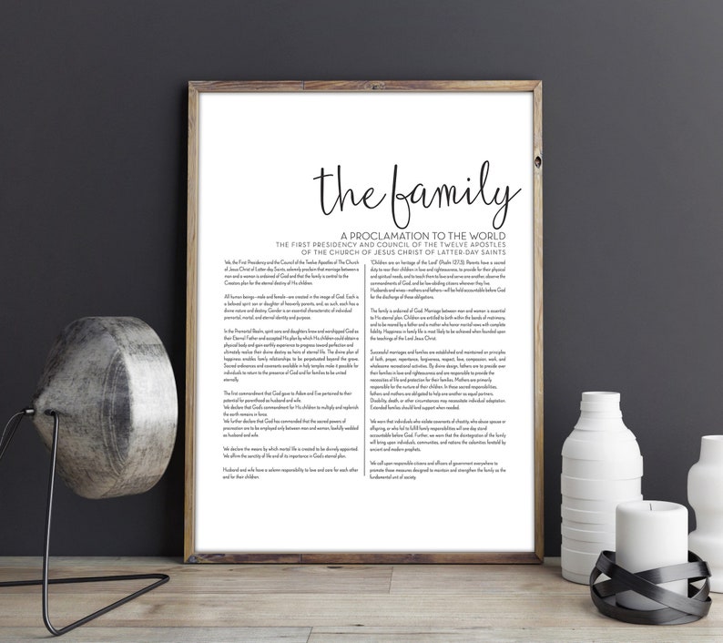 Set Of 3: Script Family Proclamation, The Living Christ, & Articles of Faith, LDS Printable, Digital Download, Modern LDS Art image 2