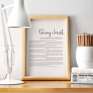 Set Of 3: Script Family Proclamation, The Living Christ, & Articles of Faith, LDS Printable, Digital Download, Modern LDS Art image 3