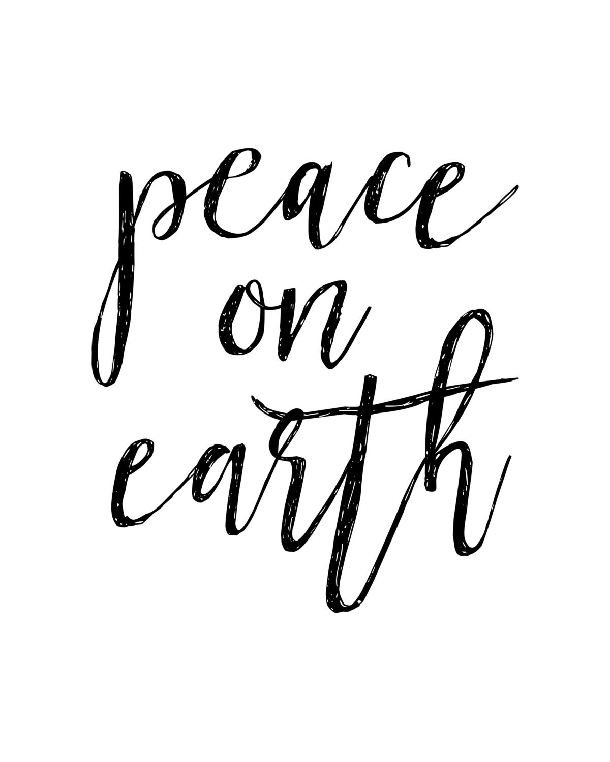Peace On Earth Digital Print, Printable File, Digital Print file ...