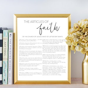 LDS Articles of Faith Digital Print, Printable File, Digital Print File ...