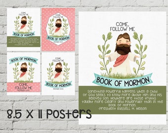 2020 LDS Primary Come Follow Me - Book Of Mormon - 8.5 x 11" Posters